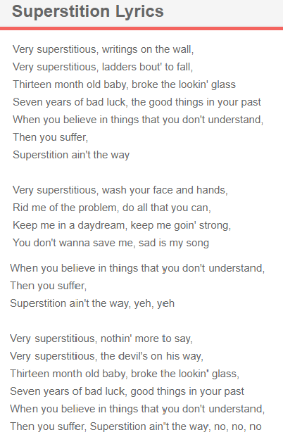 Stevie Wonder - Superstition - 1972 Album = Talking Book Song Lyrics